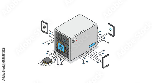 Computer Server Data Center.