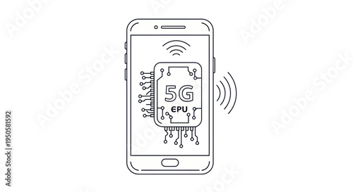Smartphone with 5G Technology.
