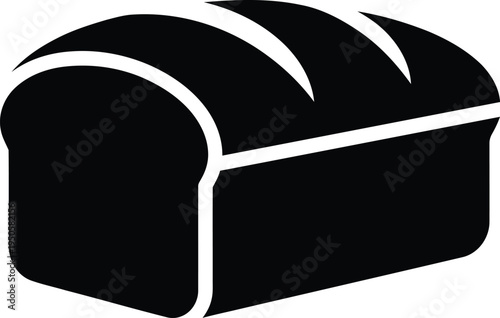 Sliced Sandwich Bread Loaf Vector Icon