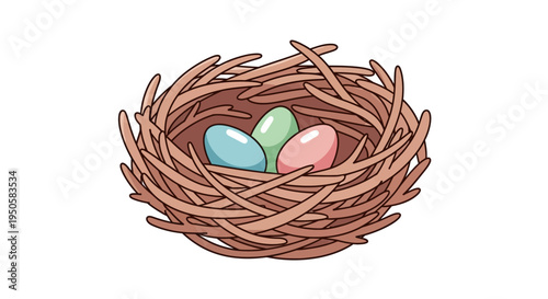 Birds Nest with Eggs.