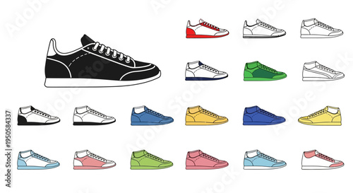 Collection of Various Shoes.