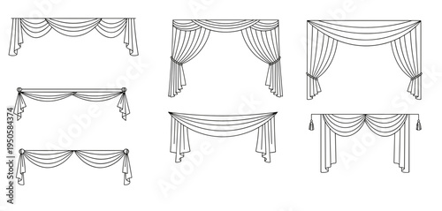 Decorative curtains designs in various styles and shapes for interior decoration