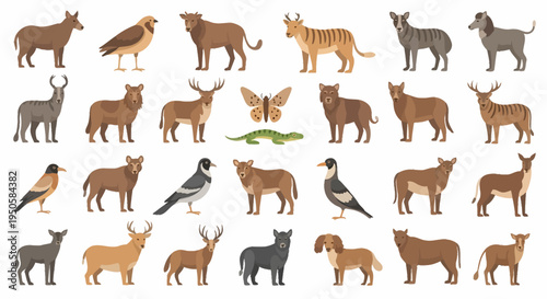 Collection of Various Wild Animals.