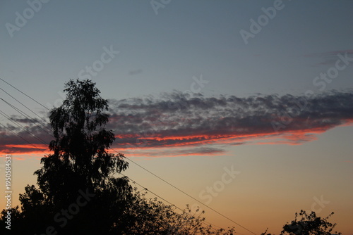 sunset over the river
