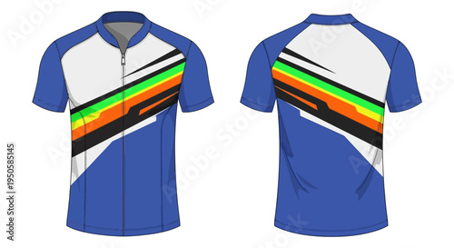 Colorful Cycling Jersey Shirt.