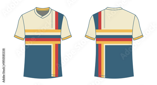 Colorful Striped T Shirt.