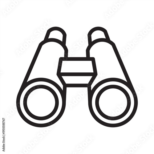 Vision insight icon. Binocular icon. Icon symbol for vision, binoculars, observation, scouting, search, exploration, focus, discovery, outlook, perspective. Vector illustration