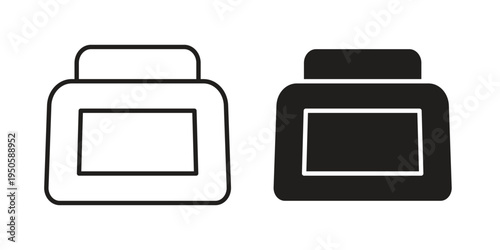 Cream icon concept. Glyph and line vector illustrations on white background