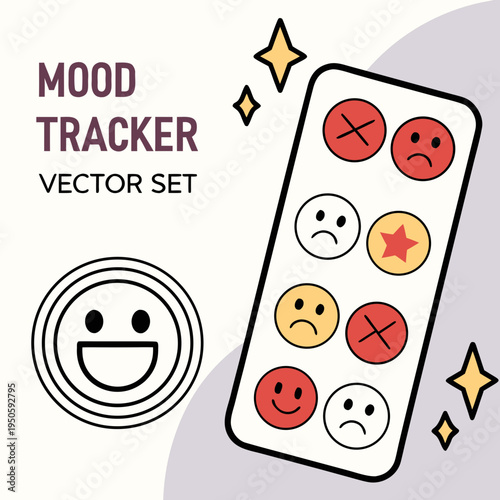 Mood tracker blister pack shows emotions.