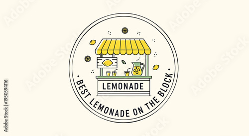Vector illustration of lemonade stand icon