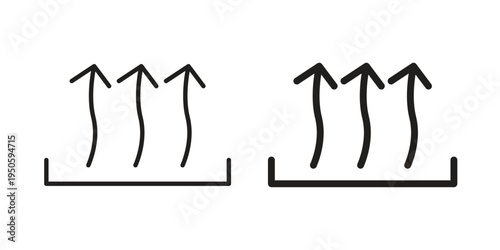 Heat icon concept. Glyph and line vector illustrations on white background