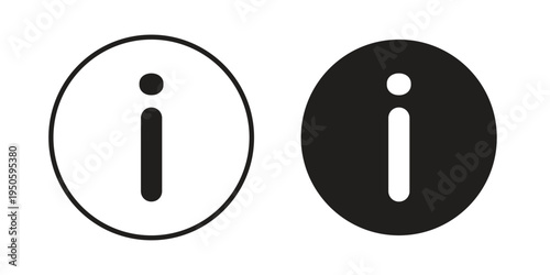 Info icon concept. Glyph and line vector illustrations on white background