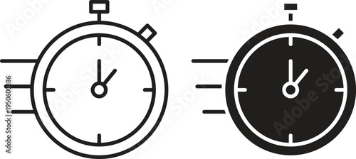 quick response icon concept. Glyph and line vector illustrations on white background