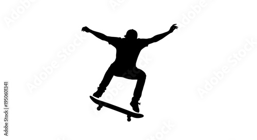 Man doing tricks on skateboard midair.