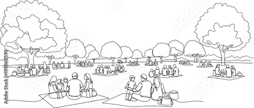 outdoor picnic people