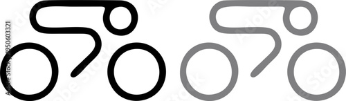 Minimal Bicycle Line Icon Modern Cycling Symbol