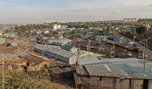 A view of Nairobi's city block - Kibera. Kenya