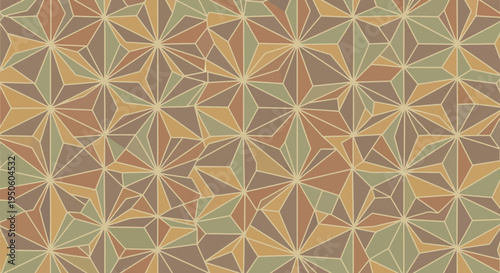 Geometric Origami Pattern Background in Earth Tones