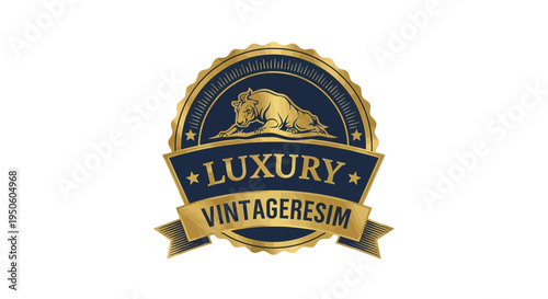 Exclusive Emblematic Luxury Vintages Presents a Majestic Lion Emblematic of Timeless Sophistication and Prestige