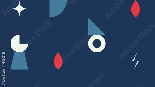 Abstract Geometric Pattern on Dark Blue Background vector pattern background