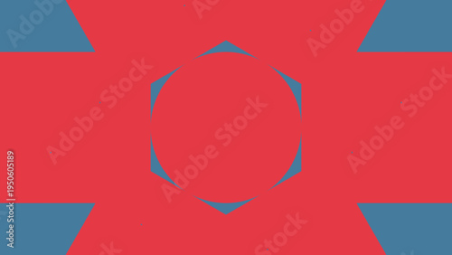 Abstract Geometric Pattern in Red and Blue vector pattern background