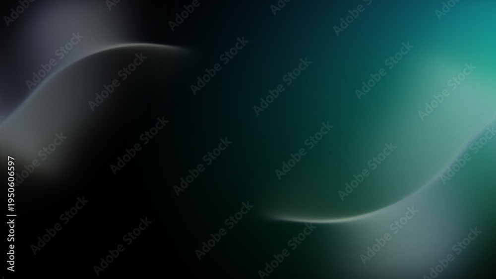 Fototapeta premium Abstract dark tealg Gradient background with grainy texture and soft waves