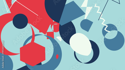 Abstract Composition with Geometric Shapes vector background