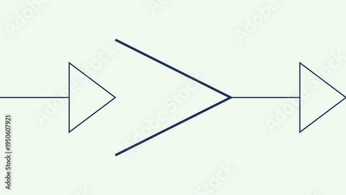 Symbolic Diagram of an Electronic Amplifier Circuit vector background