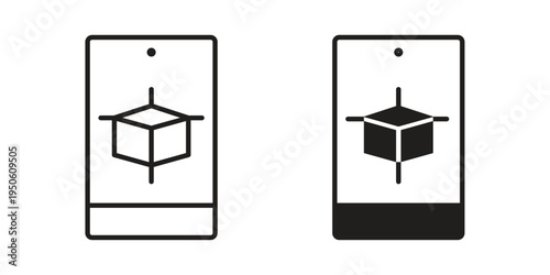 Ar apps icon illustration for web design. filled flat icons