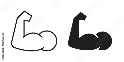 Arm icon illustration for web design. filled flat icons