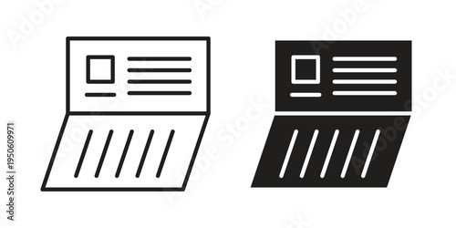 Bankbook icon illustration for web design. filled flat icons