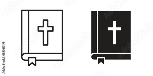 Bible icon illustration for web design. filled flat icons