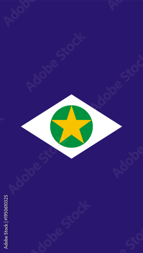 Free Download Mato Grosso Vertical Flag Vector Banner Design - GFXLoad