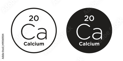 Calcium icon illustration for web design. filled flat icons