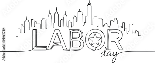Labor day celebration in the city honoring workers everywhere