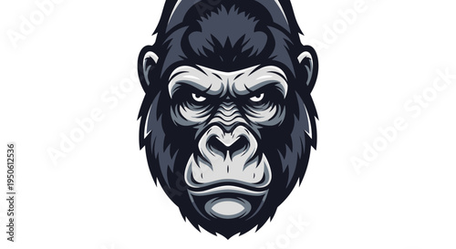 angry gorilla face illustration