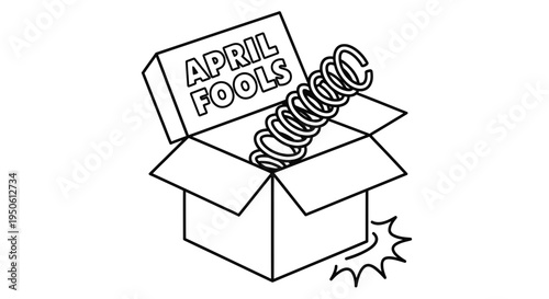 April Fools' prank box with spring surprise