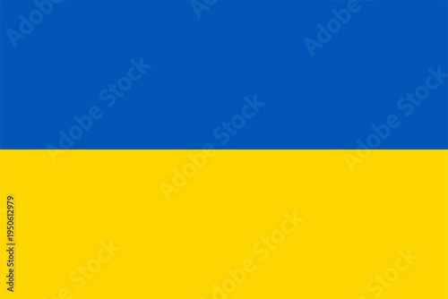 Wallpaper Mural Flag of Ukrane. High-resolution, realistic Ukrainian flag with vivid colors (blue on top, yellow on bottom). Fully unfurled and symmetrical. Torontodigital.ca