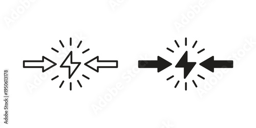 Conflict icon illustration for web design. filled flat icons