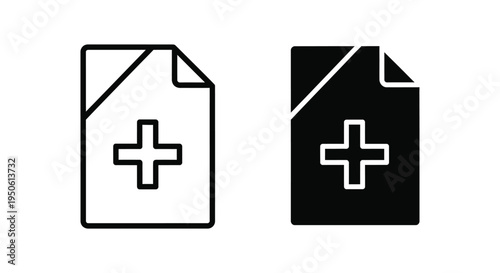 Medical Document Plus Icon Commerce