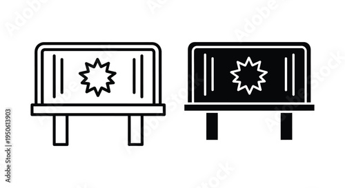 Billboard Sign Starburst Message Marketing