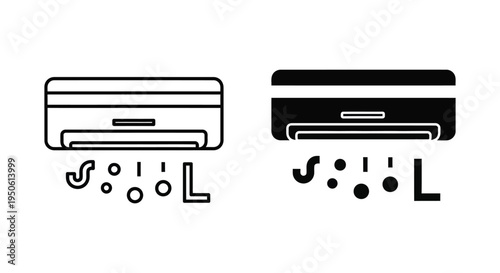 Air Conditioner Cooling Symbol Vector Commercial