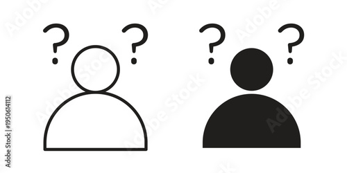 Curious human icon illustration for web design. filled flat icons