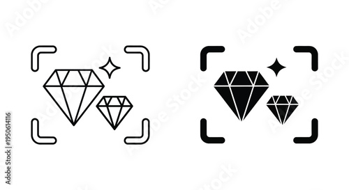 Diamond Icons Capture Focus Gems
