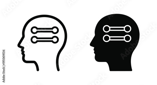 Brain Circuitry Icon Technology Concept
