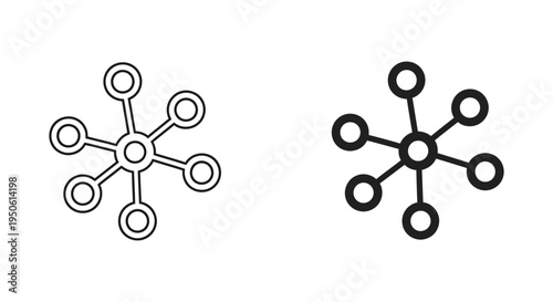 Network Hub Connections Business Icon