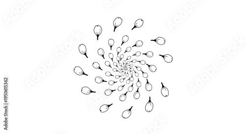 black and white light bulb spiral