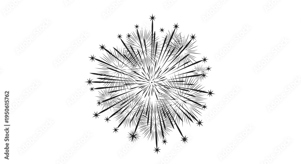 Obraz premium black fireworks explosion