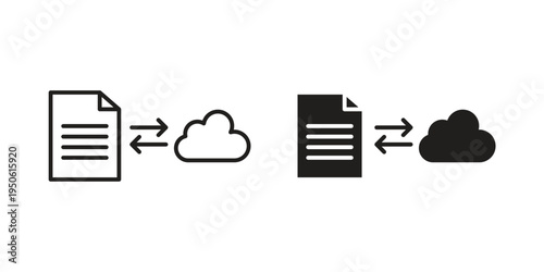 File sharing icon illustration for web design. filled flat icons