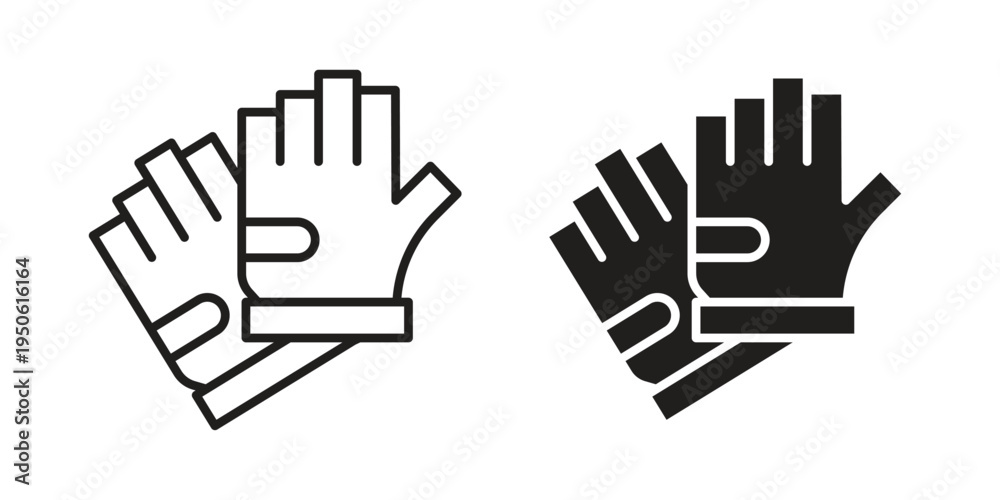 Fototapeta premium Fitness Gloves icon illustration for web design. filled flat icons
